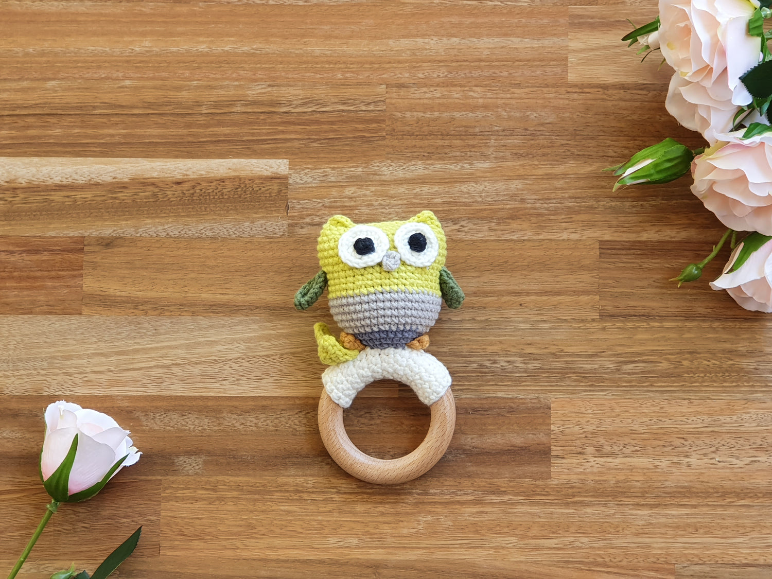 Crocheted Owl Rattle