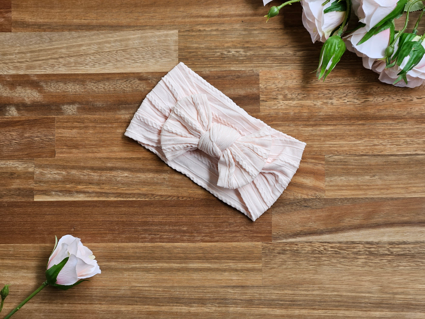 Pink bow headband