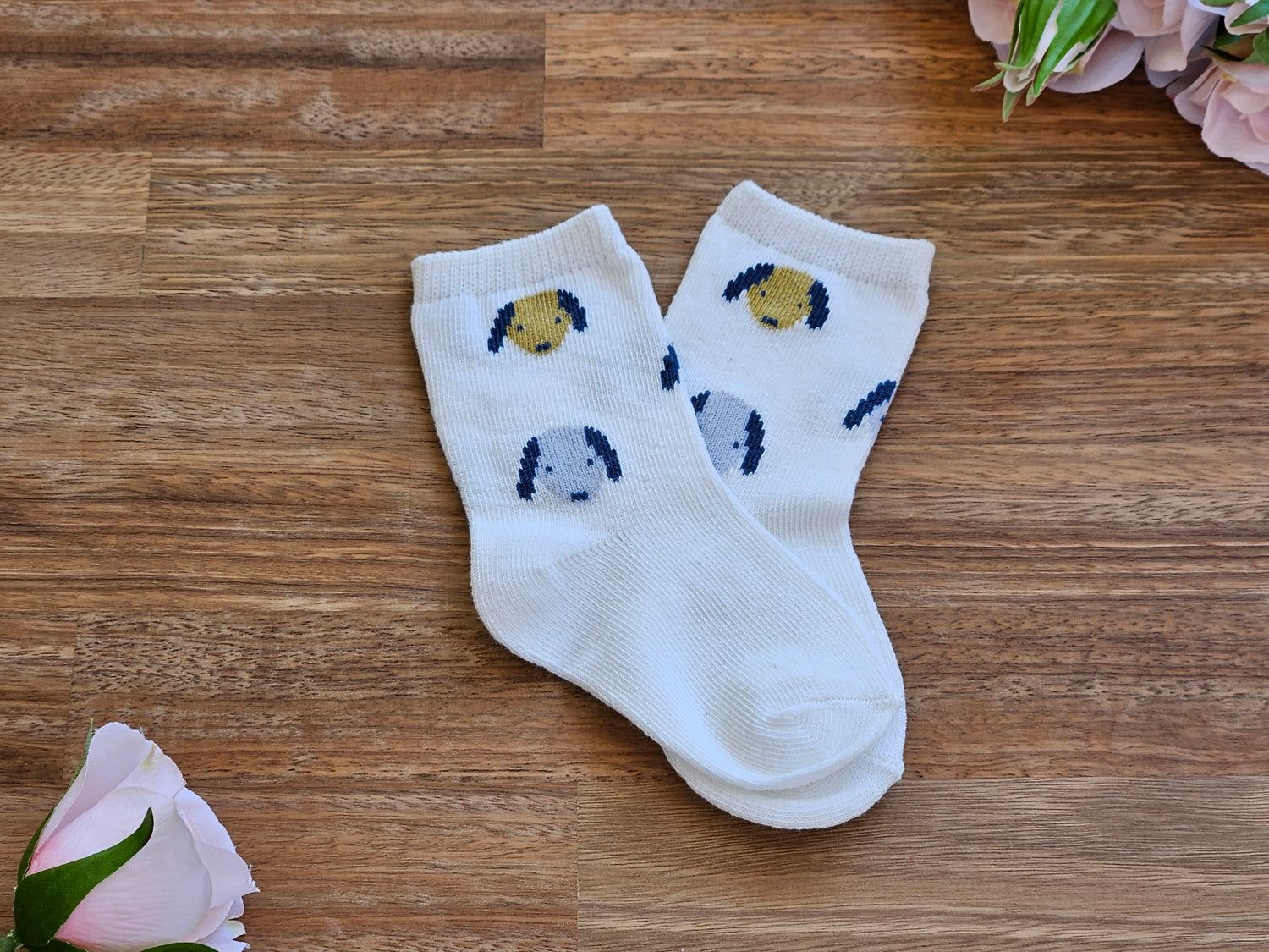 Sock with dog pattern