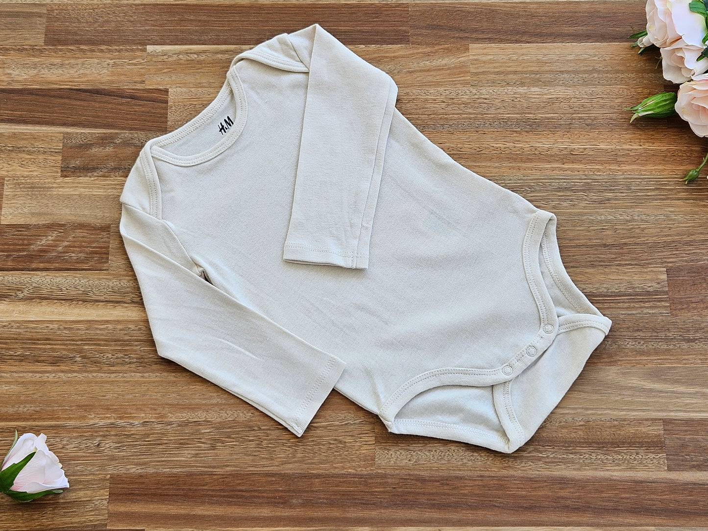 Beige Organic cotton romper