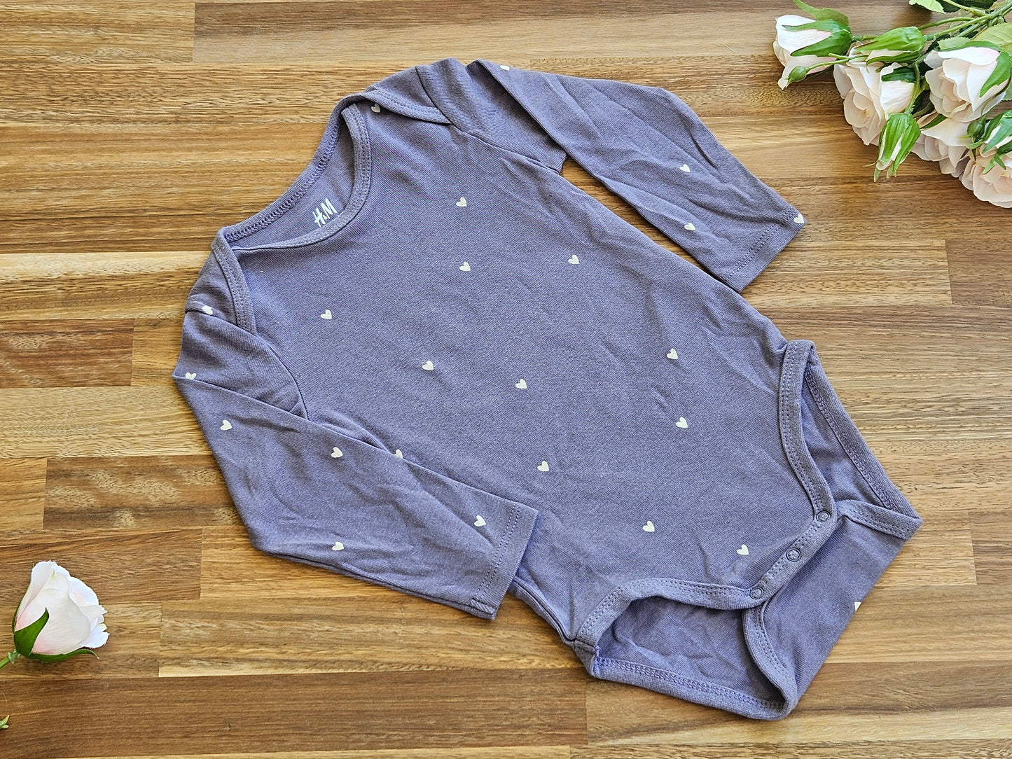 Purple cotton romper