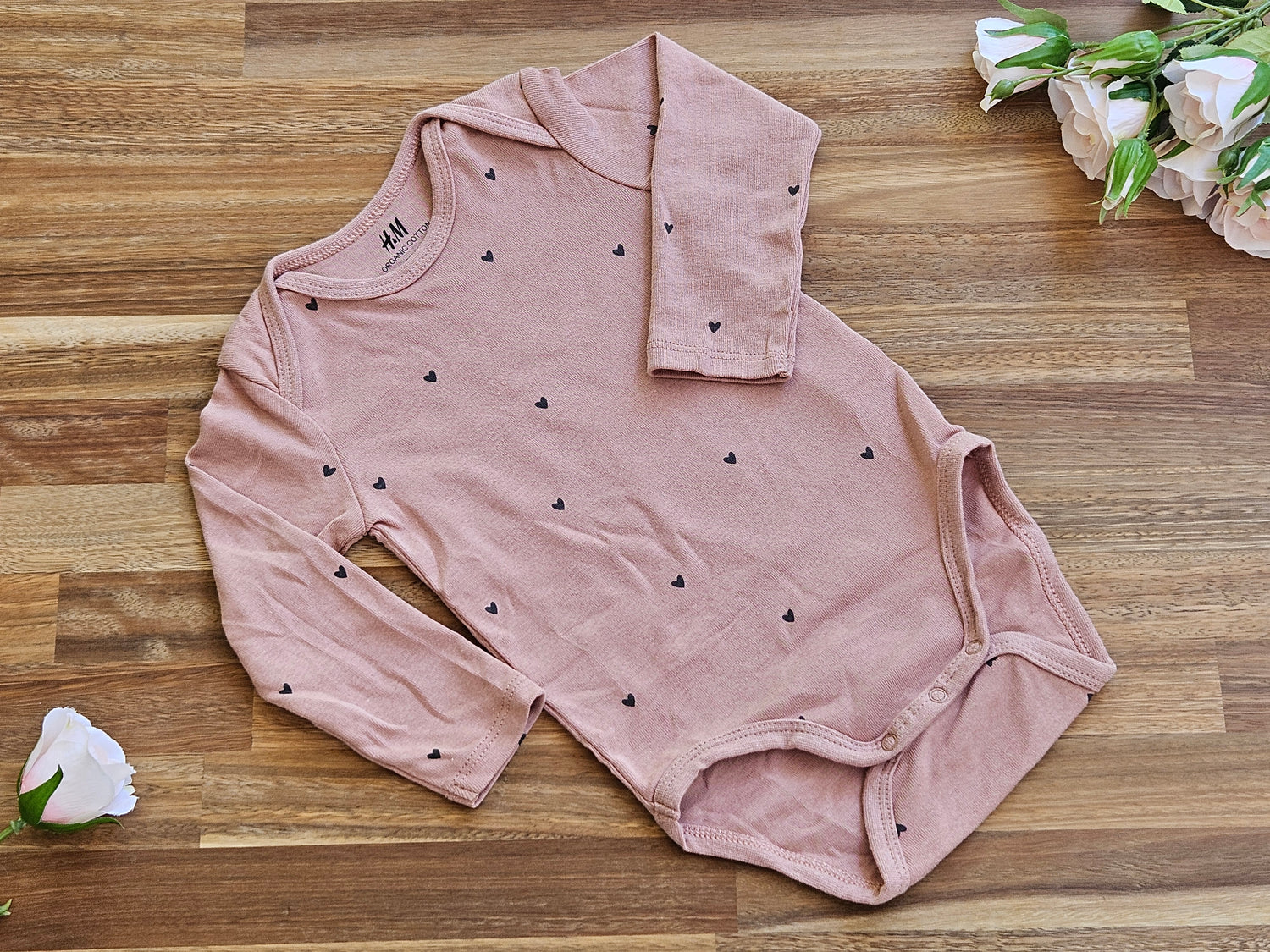 Pink cotton romper