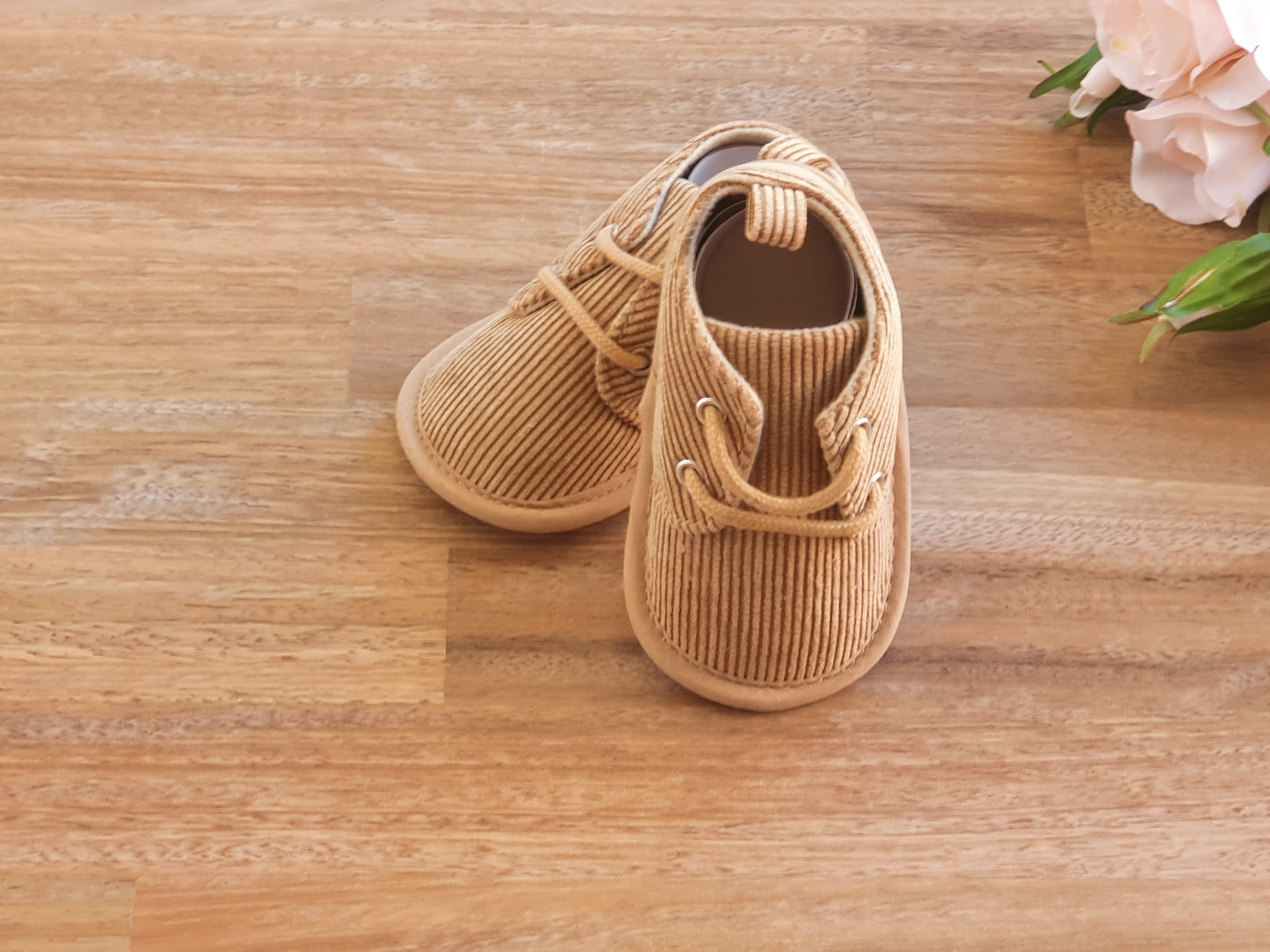 Brown Corduroy baby shoe